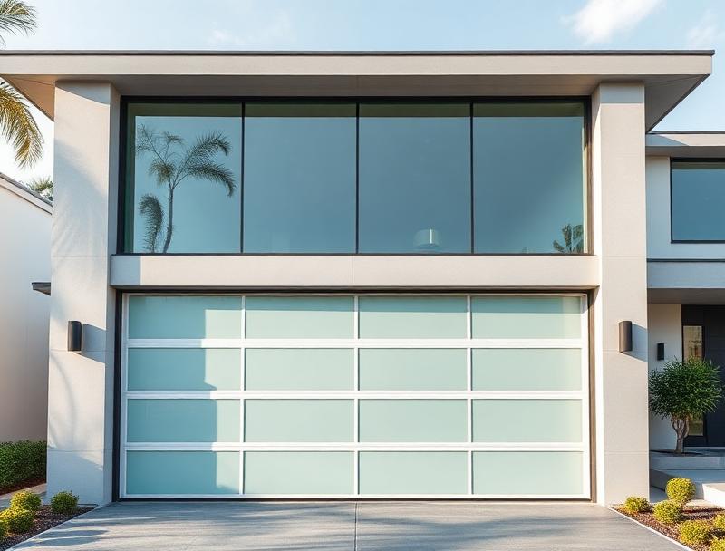 Modern garage door design in San Diego