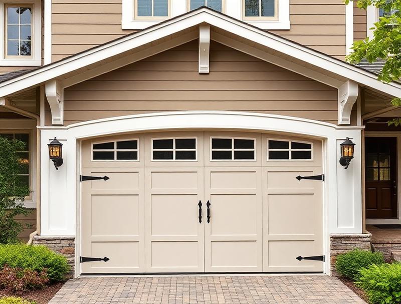 Traditional carriage style garage door